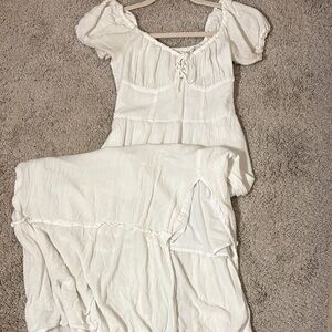 Hollister White Maxi Dress